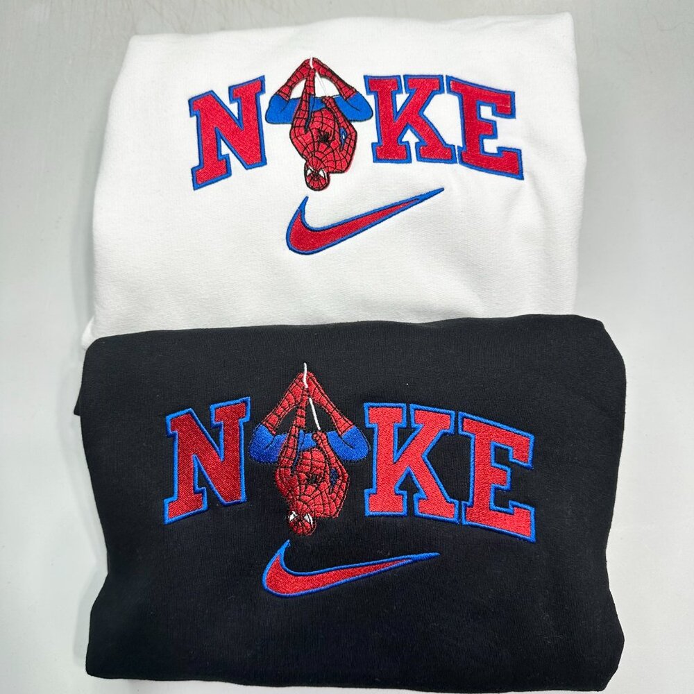 Nike Spiderman Sweatshirt Embroidered ADULT Unisex Crewneck Super Hero Cozy Gift